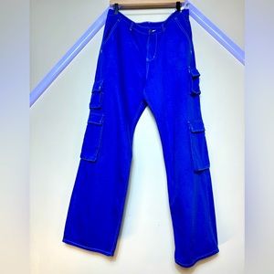 Ksubi women’s drill cargo blue size 30 can fit men’s 32-33